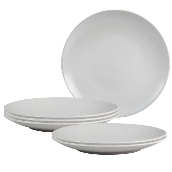 Set 6 farfurii desert, 20 cm, Snow White, Alb Mat