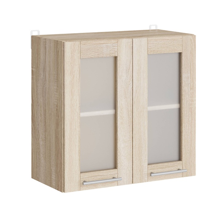 Corp superior de bucatarie ECO 600 cu Vitrina, Everest Mebel, 60x30x58 cm, Stejar Sonoma