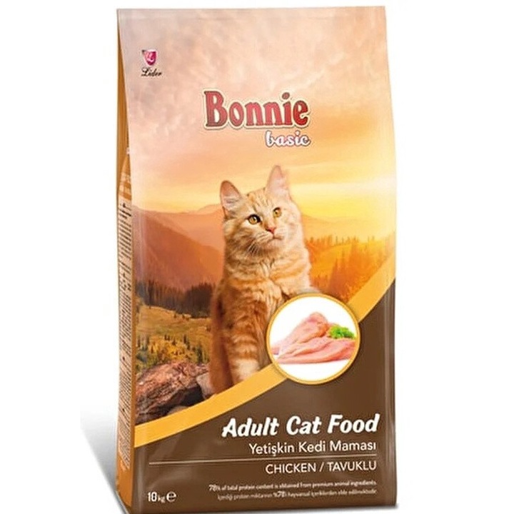 Суха храна за котки с вкус на пиле Bonnie Adult Cat CHICKEN- 10кг