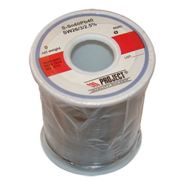 Tinol de lipit PROJECT, Ф0, 5mm, 500g, Sn60, Pb40, 3%