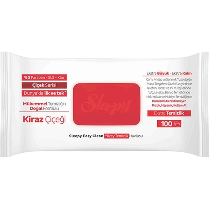 Servetele de curatare Sleepy Universal, Visine, 100 buc