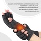 Manusi de compresie, SINBINTA, Manusi de compresie pentru artrita, Design cu degete deschise, Absorbtie respirabila a transpiratiei, Amelioreaza durerea, Pentru munca zilnica si activitatile in aer liber, Spandex, L, Gri