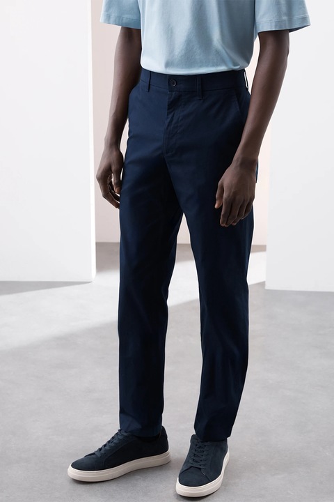 Marks & Spencer, Pantaloni chino regular fit, Albastru ultramarin, W36-L31