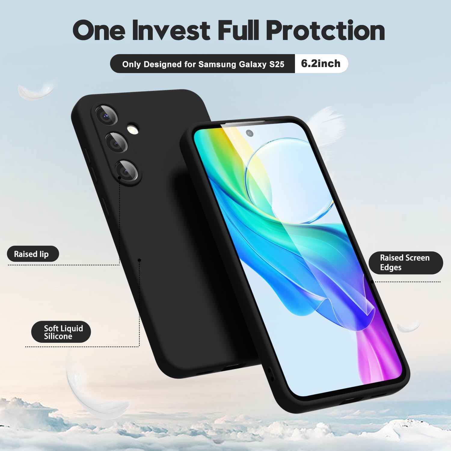 BestCase® Husa pentru Realme 14 Pro Plus 5G, Premium Slim Silicon 1.2MM, Microfibra in interior, Antisoc, Protectie camera si ecran, Negru