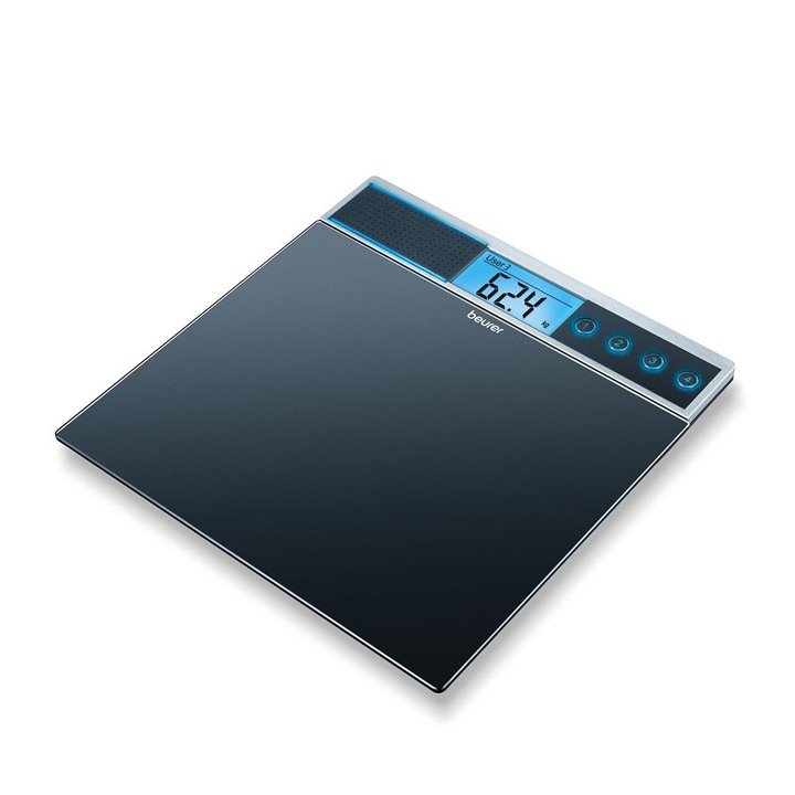 Személymérleg, Csúszásmentes, Maximális súly, Megvilágított digitális képernyő, Body Diagnózis, Innovatív dizájn, Edzett üveg, Bluetooth, Smart Body Scale, Fitness App