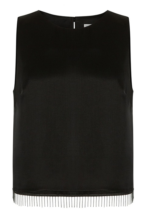 Just Like You, Bluza cu franjuri, fara maneci, Negru