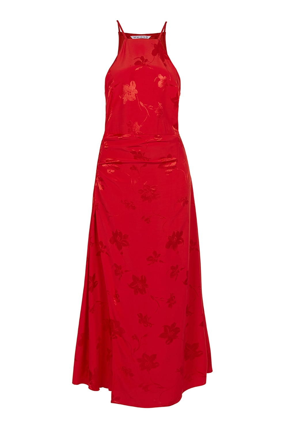 Just Like You, Rochie maxi cu aspect satinat, Rosu, 34