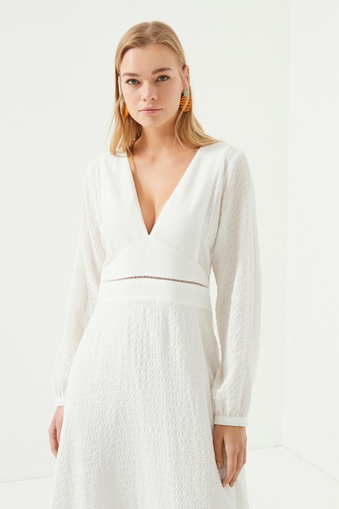 Just Like You, Rochie uni cu maneci lungi, Alb optic