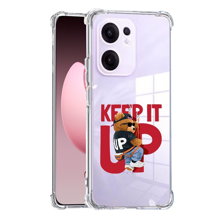 Противоударен калъф за oppo reno13 f, airbag pro, изчистен, продължавай все така