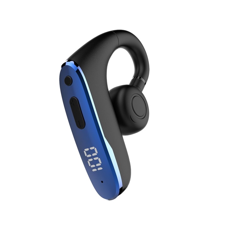 Casti Bluetooth Over-Ear M-W8, Bluetooth 5.2, Conducere Osoasa, Rotatie 180 grade, IPX5, Albastru
