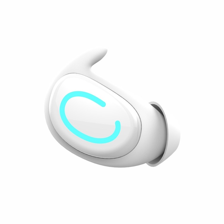 Casti Wireless In-Ear Q9, Bluetooth 5.4, Reducere Zgomot, Microfon Dual, Autonomie 6 ore, Alb
