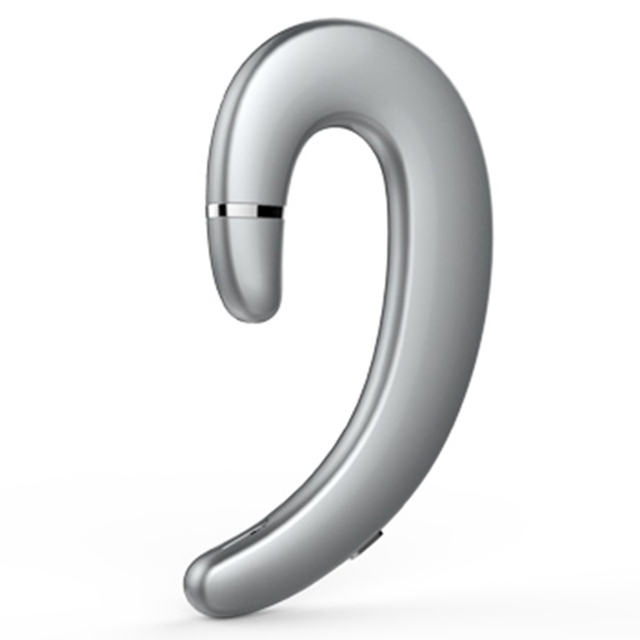 Casti Bluetooth Handsfree Ear Hook ET, Waterproof, Microfon, Autonomie 4h, Argintiu