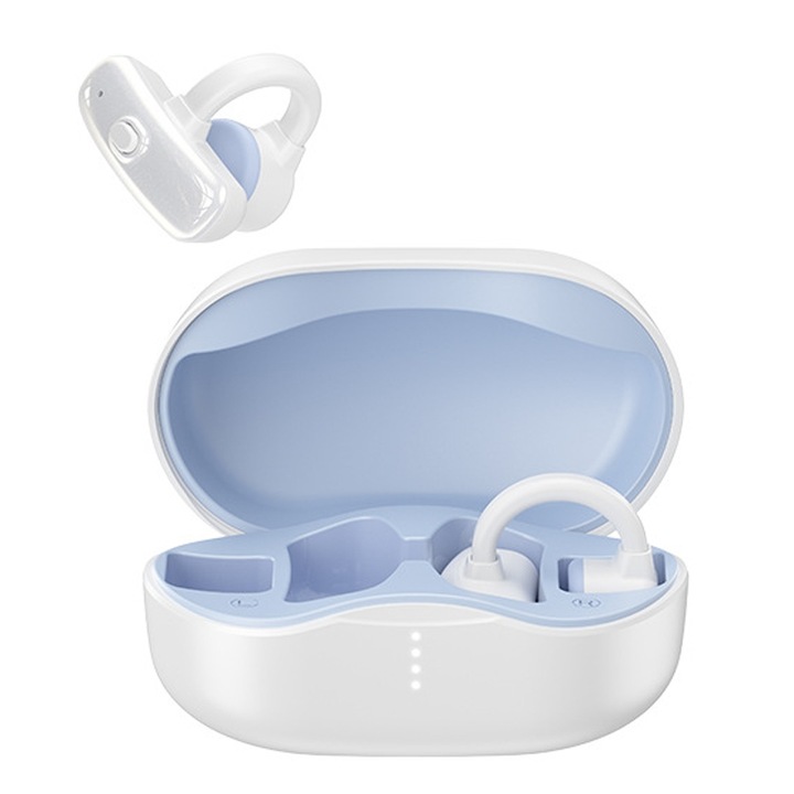 Casti Wireless Sport Tip Clip-On REMAX OpenBuds P2, Bluetooth 5.3, Conducere Osoasa, Autonomie 25h, Alb