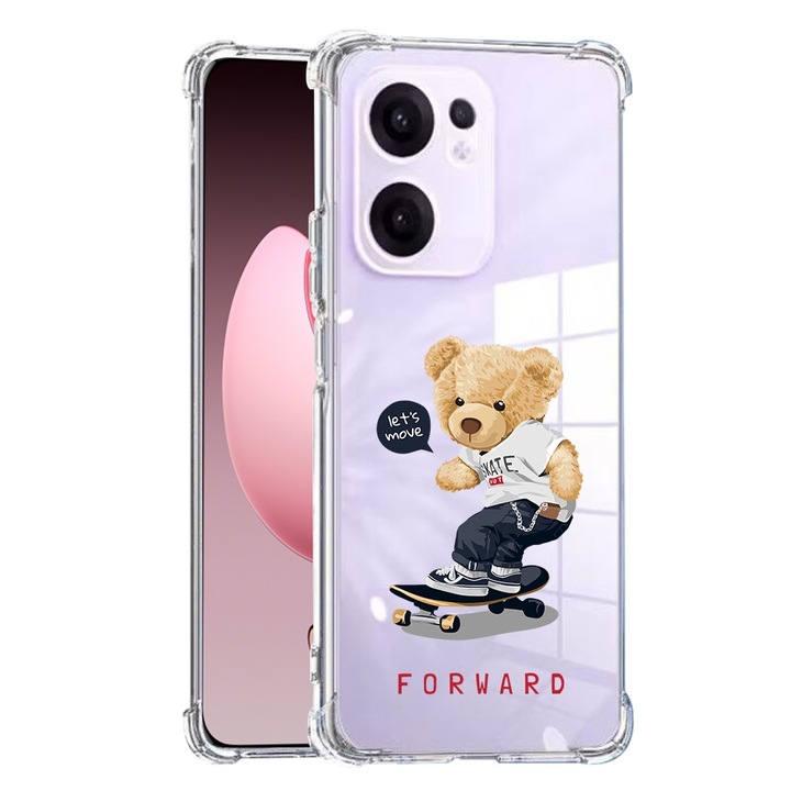 Противоударен калъф за oppo reno13 f, airbag pro, давай напред