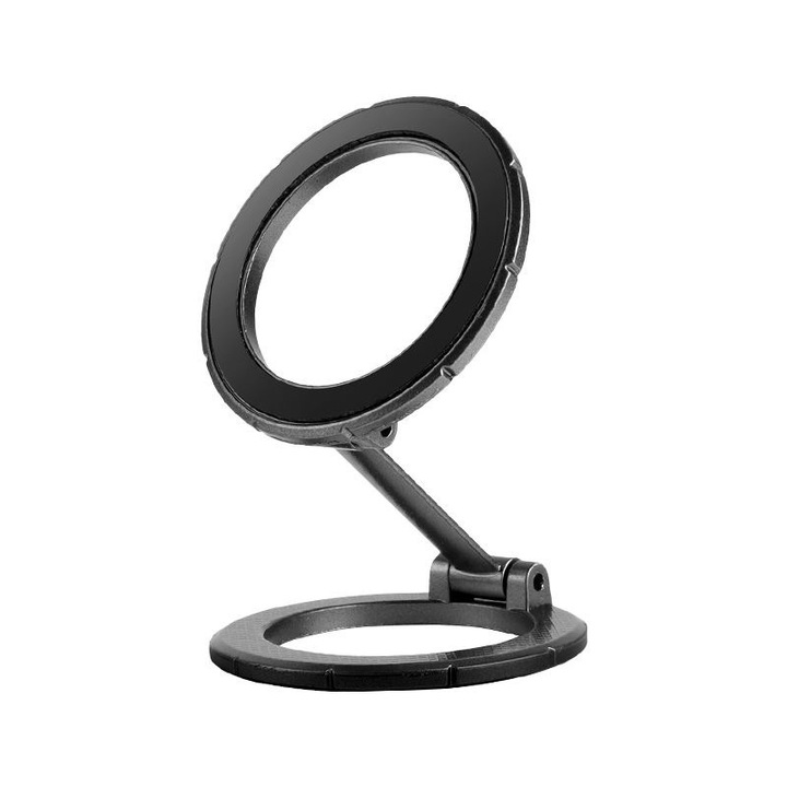 Suport telefon, magnetica pe doua fete, compatibil toate tipurile de telefoane mobile, negru