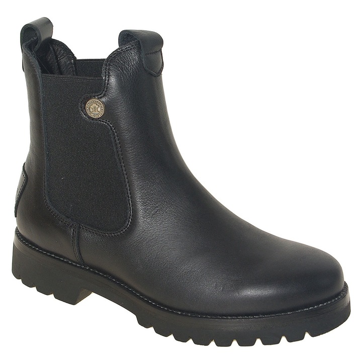 Botine dama, Panama Jack, impermeabile, piele naturala, negru, 38 EU