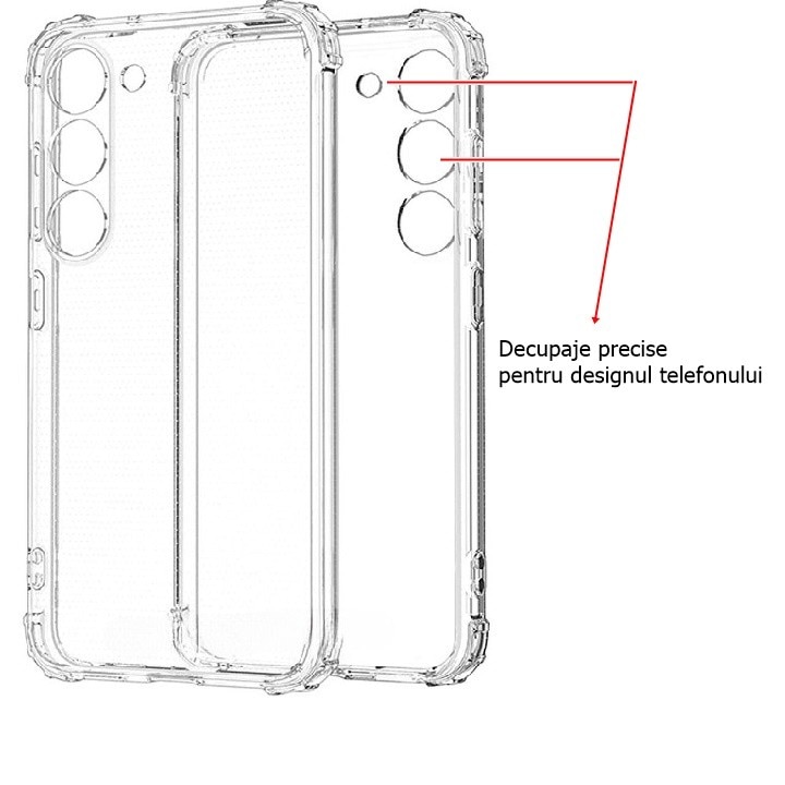 Husa de protectie Flippy, TPU, pentru Samsung A14 5G, Antisoc, Protectie colturi, Rezistenta la impact, Transparenta