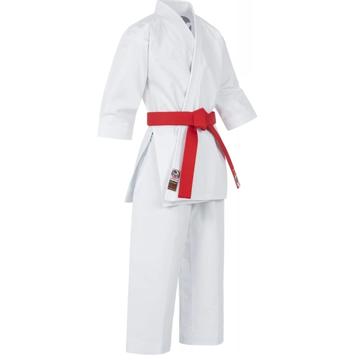 Echipamente de sport de Karate gi “Tenno Premium” - Alb, broderie alba, marime 170 cm