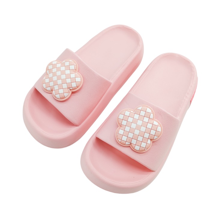 Papuci casual dama, cu platforma usor inalta, H661, roz, 35-36