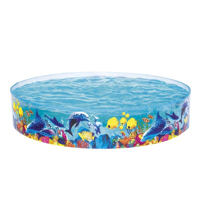 Piscina pentru copii Fill-N-Fun Odyssey, 244x46cm, 2047 litri, PVC, multicolor