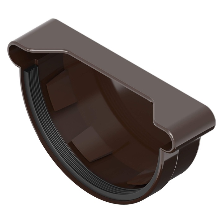 Capac jgheab, metal, 120 x 80 mm, maro