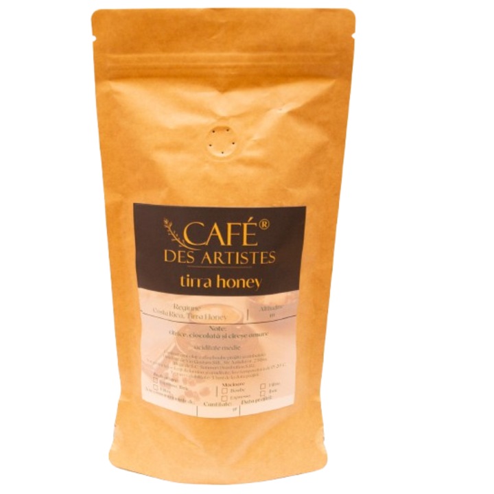 Café Des Artistes Tirra Honey kávé, Costa Ricából, Tirra Honey, 250 gr