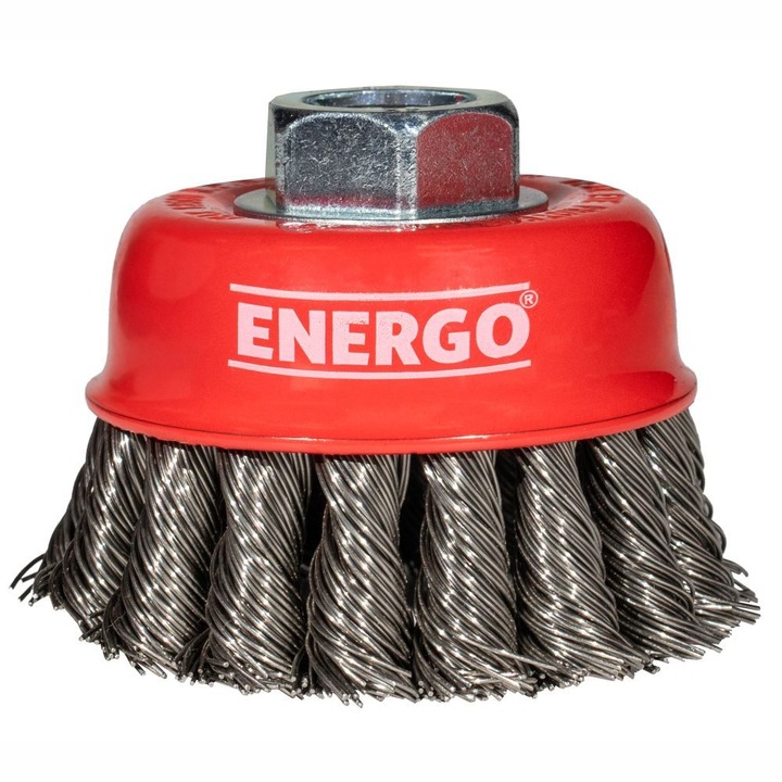 Perie sarma oala INTENSIV D-65mm M14 cu sectiune fir 0.5mm g-20mm toroane din inox Energo