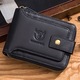 Мъжки портфейл, BullCaptain, естествена кожа, RFID защита, черен, 12x9x2.5см