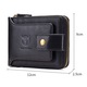 Мъжки портфейл, BullCaptain, естествена кожа, RFID защита, черен, 12x9x2.5см