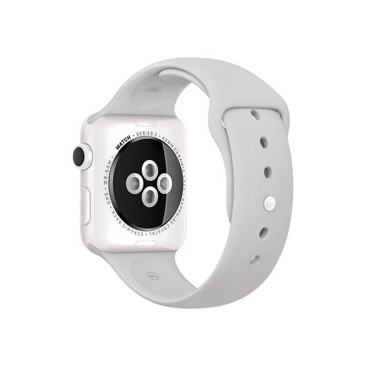 Curea compatibila cu Apple Watch 1/2/3/4, Bratara Sport din Silicon, 38mm, Gri