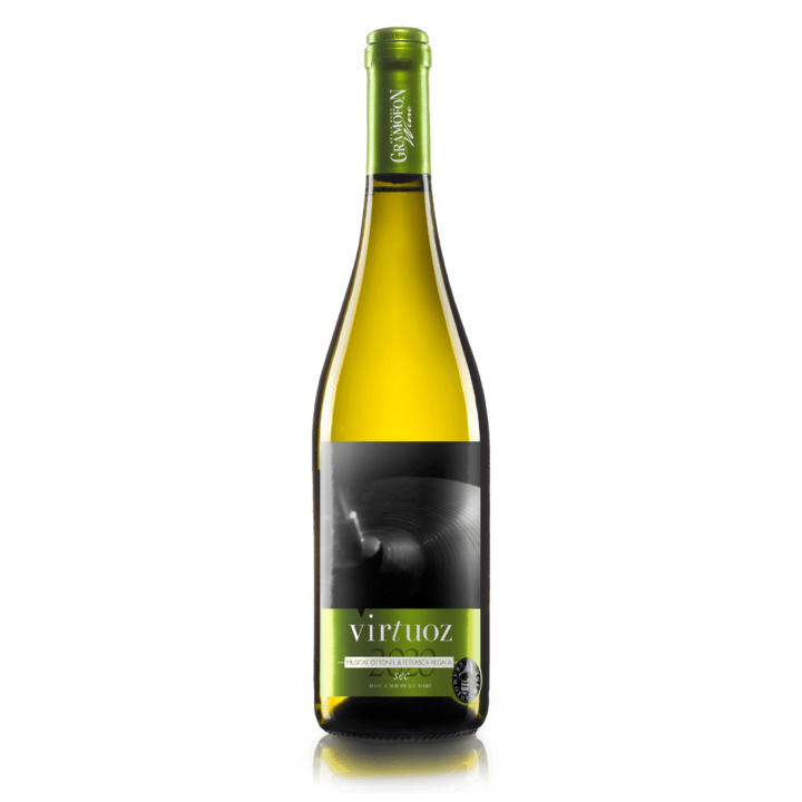 Vin alb Gramofon Virtuoz Muscat Ottonel & Feteasca Regala, 0.75l