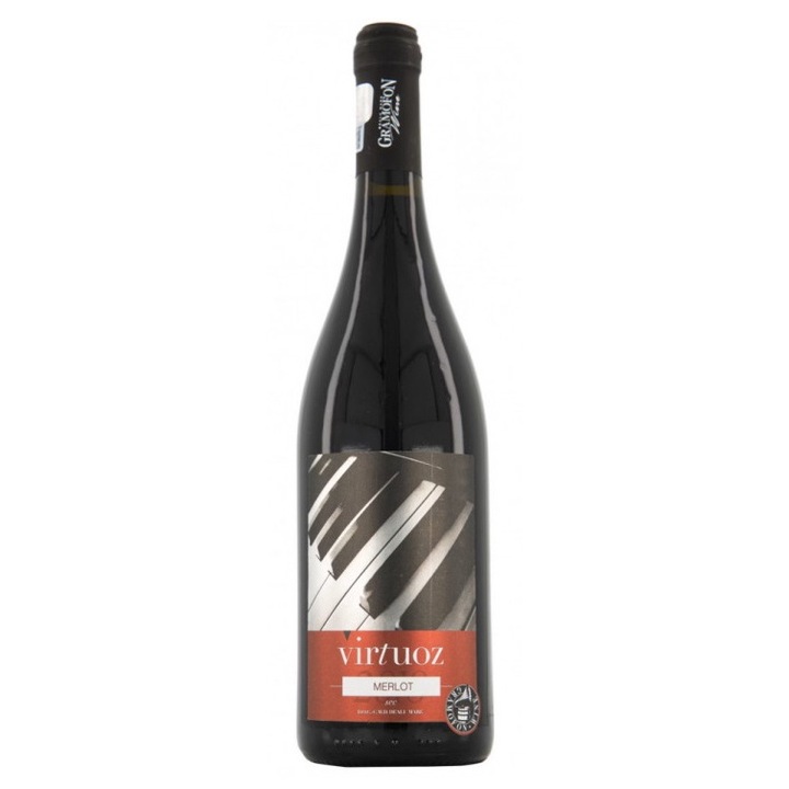 Vin rosu Gramofon Virtuoz Merlot, 0.75l
