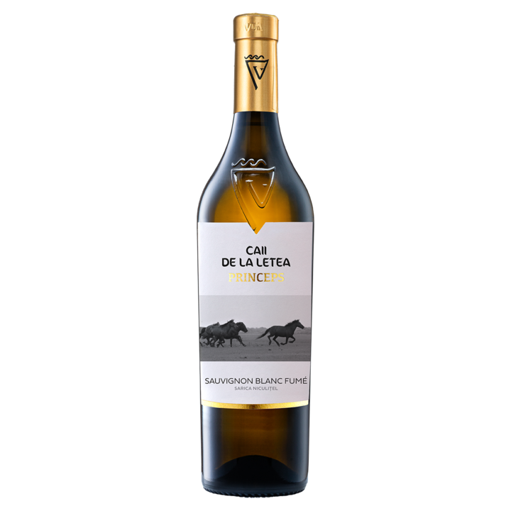 Vin Alb Sarica Niculitel Caii De La Letea Princeps Sauvignon Blanc Fume, sec, 0.75l