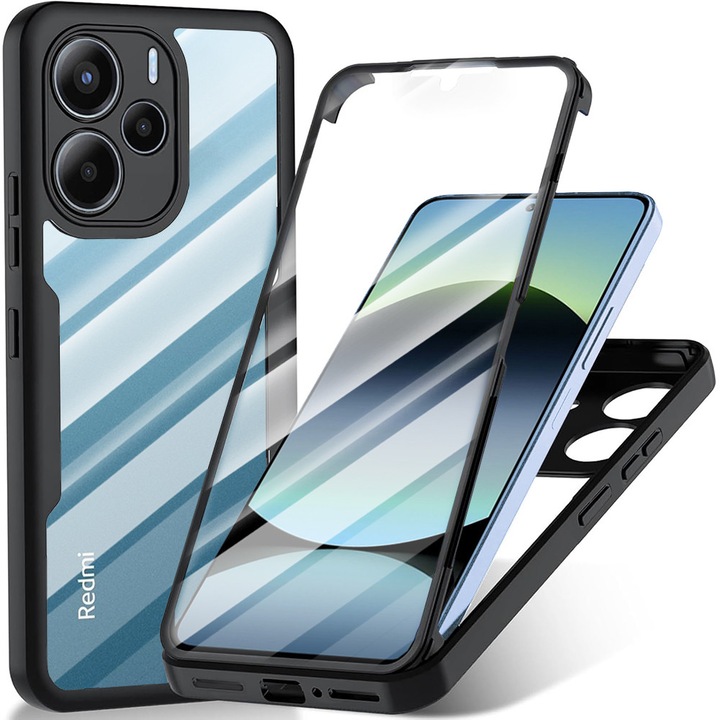 Защитен калъф, съвместим с Xiaomi Redmi Note 14 4G (регионален), Tim, черен