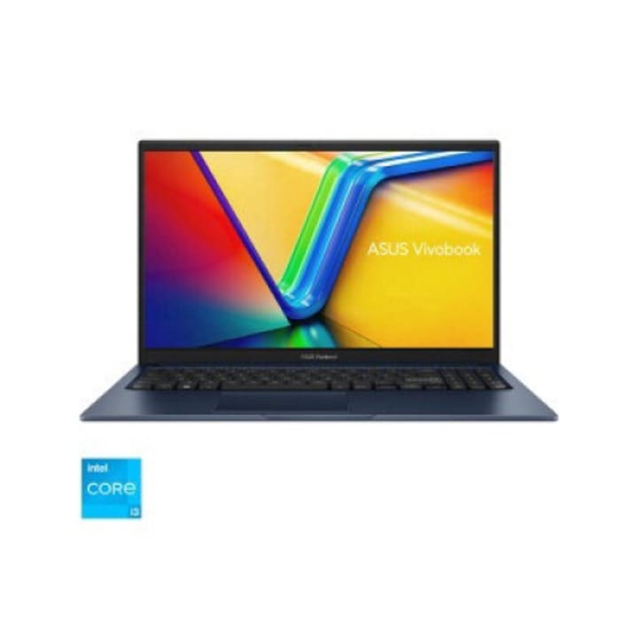 Laptop ASUS 15.6'' Vivobook 15 1504VA, FHD, Procesor Intel® Core™ i5-1335U (12M Cache, up to 4.60 GHz), 10 cores, 8GB DDR4, 2TB SSD, Intel Iris Xe, No OS, Quiet Blue