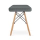 Set de 4 tabureti WERK, gri, 45,5x42,5x40,5cm, cu picioare din lemn de fag