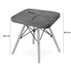 Set de 4 tabureti WERK, gri, 45,5x42,5x40,5cm, cu picioare din lemn de fag