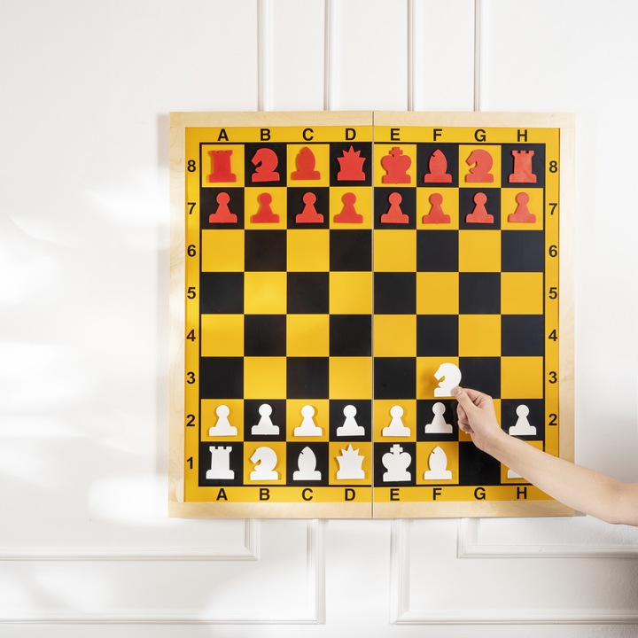 Set sah DEMO, Sunrise Chess & Games, figuri magnetice, 860x860mm