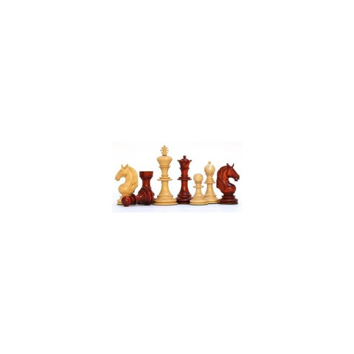Sunrise Chess & Games Дървен шахматен комплект от 34 части, 4,25 инча, кафяв/бежов