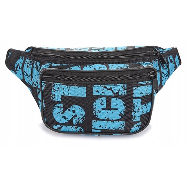 Kézitáska, Beltimore, fekete/kék, 11x26x7cm, gyerekeknek és felnőtteknek