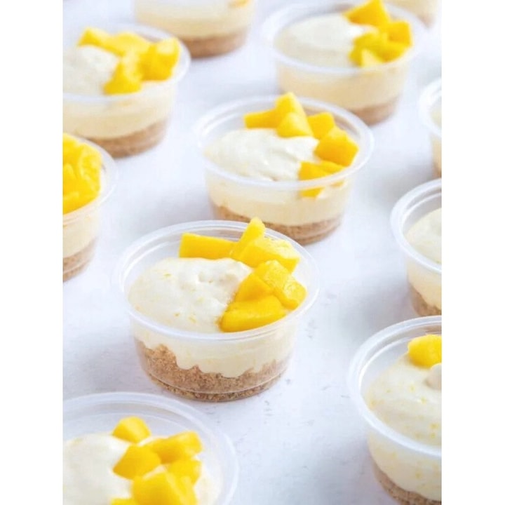 pahare desert cups cu capac, 100 buc, capacitate 250