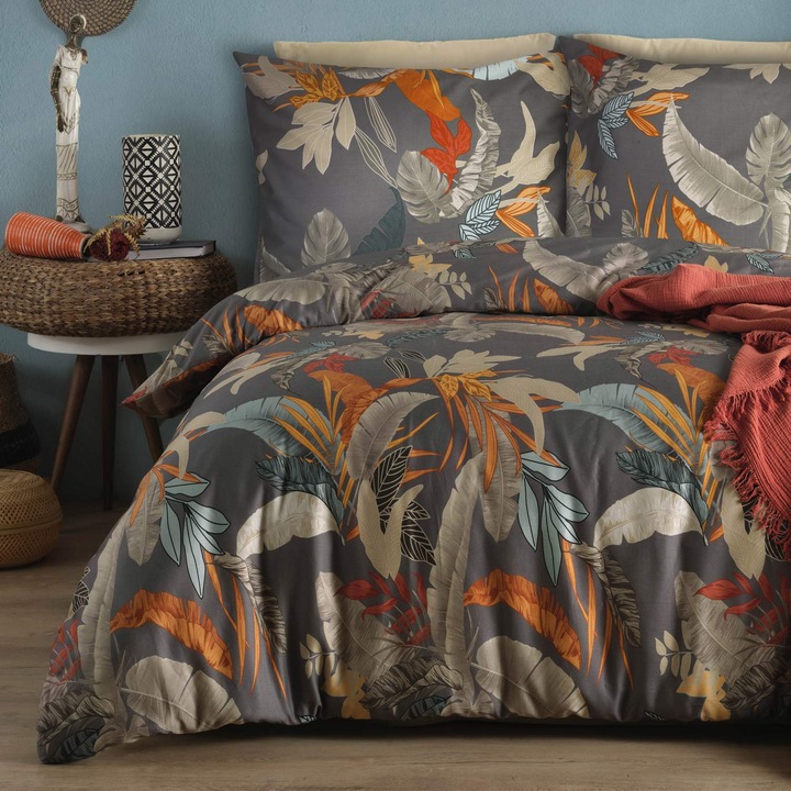 Спално бельо, БОЛЕРО, 200х220см, 2 калъфки за възглавница 70х80см, сатениран памук, многоцветен