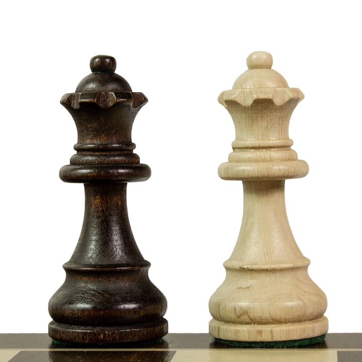 Set piese suplimentare pentru sah Staunton nr 5, Sunrise Chess & Games, 1 alb + 1 negru