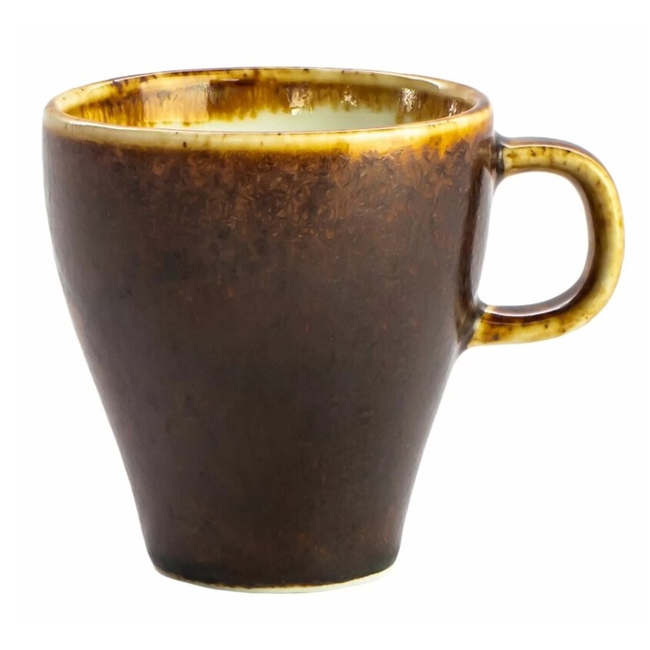 Cana espresso SLOW, 90 ml, portelan, culoare bruna, 8.3x7cm