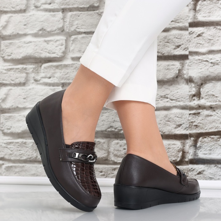 Pantofi dama Maro din Piele Ecologica lacuita Diba, 38