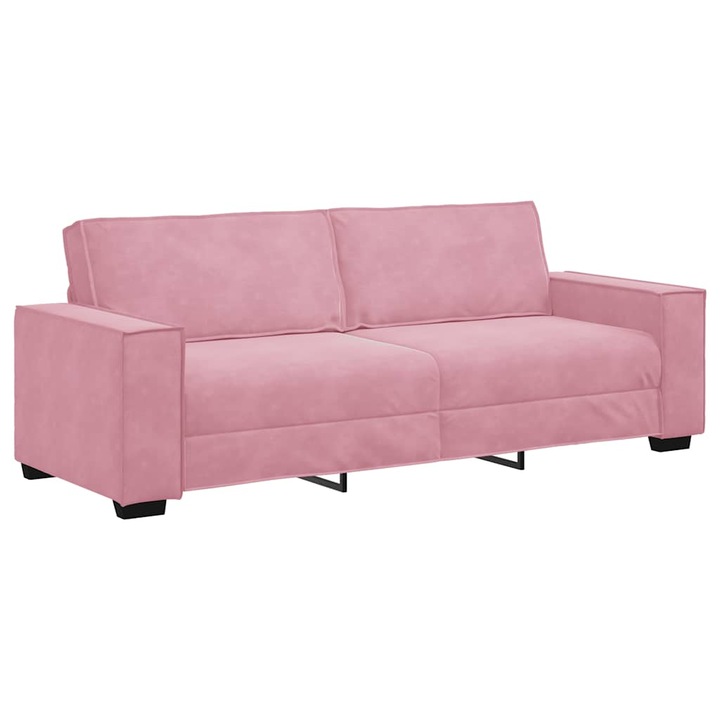 vidaXL 3 személyes rózsaszín bársony kanapé 180 cm 4105033