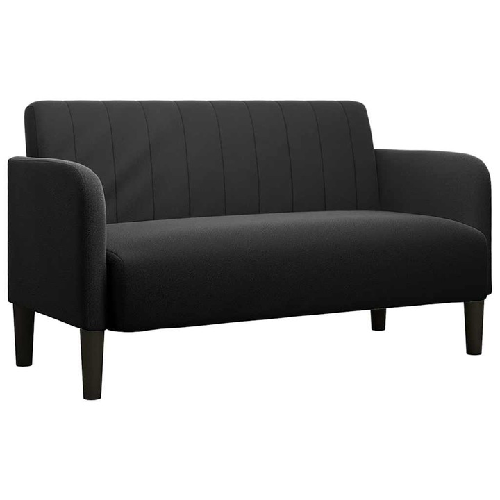 Canapea loveseat vidaXL, neagra, 109 cm, catifea, 16.5 kg 4100592