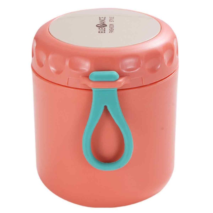 Cana izolata din otel inoxidabil cu capac, Enforose, termorezistenta, cu lingura, 500ml