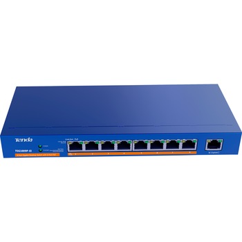 Switch desktop Gigabit Tenda TEG1009P-EI cu 9 porturi gigabit 8 porturi PoE, 40W per port, protectie fulger 6kV Switch desktop Gigabit Tenda TEG1009P-EI cu 9 porturi gigabit 8 porturi PoE, 40W per port, protectie fulger 6kV