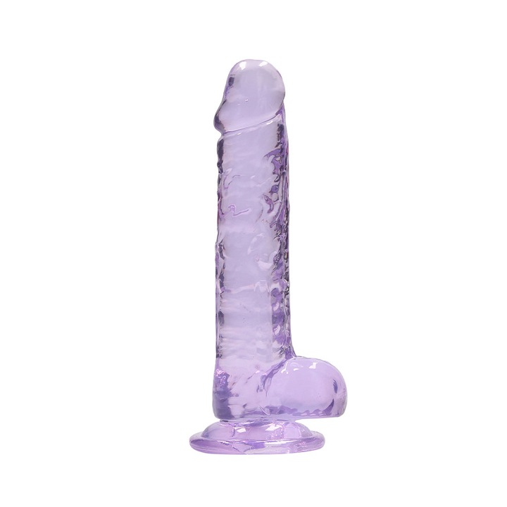 Дилдо Shots, Тестиси, Реалистично, TPE, Лилав, 19 см